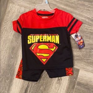 NWT Superman Boys t-shirt and shorts set